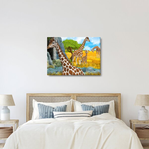 Kép - zsiráf család (70x50 cm)