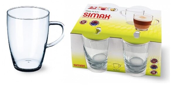 Simax hőálló bögre 40cl 4db