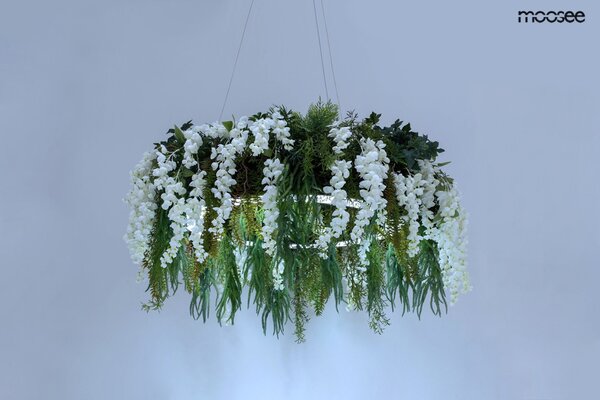 Moosee Gardens Wisteria 50 függő lámpa LED fehér-zöld távirányítóval