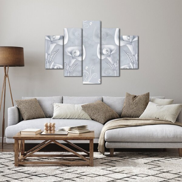 Kép - gyöngy virágok (150x105 cm)