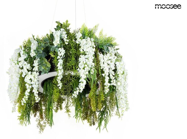 Moosee Gardens Wisteria 50 függő lámpa LED fehér-zöld távirányítóval
