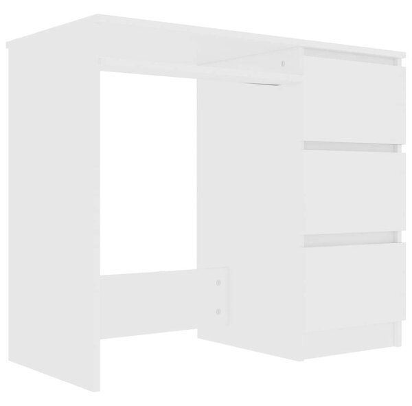 VidaXL forgácslap íróasztal 90 x 45 x 76 cm, fehér