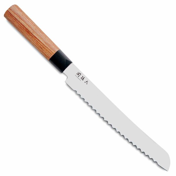 KAI Seki Magoroku Red Wood kenyérvágó kés 22,5cm (MGR-0225B)