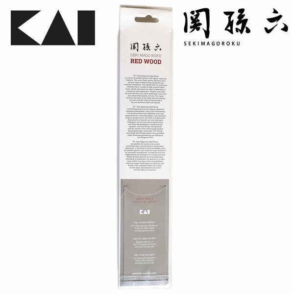 KAI Seki Magoroku Red Wood Deba szakácskés 15,5cm (MGR-0155D)