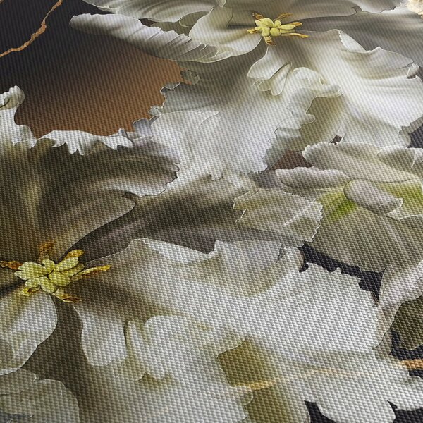 Kép - Orchidea virágok márvány háttérrel (90x60 cm)