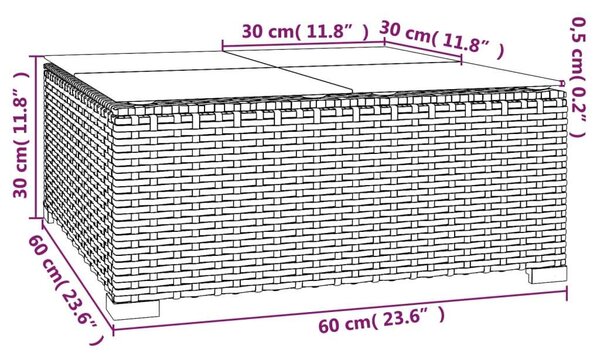 VidaXL Polyrattan Kerti Ülőgarnitúra - 9 részes - Fekete