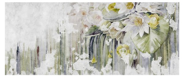 Kép - Fehér virágok, vintage (120x50 cm)