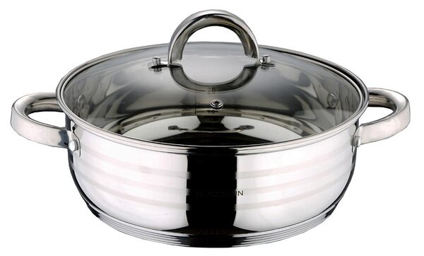 Blaumann GOURMET LINE rozsdamentes lábos üvegfedővel 2,75 L (BL-1002)