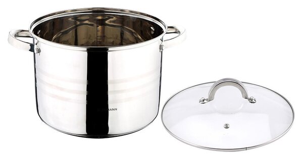 Blaumann GOURMET LINE rozsdamentes fazék üvegfedővel 7,7 L (BL-1010)