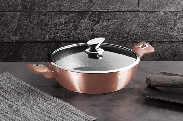 Berlinger Haus ROSE GOLD bevonatos SERPENYŐ 28 cm (szeletsütő) - INDUKCIÓS / BH-1519N /