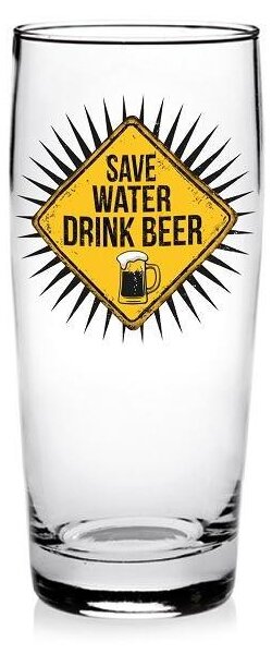 WILLIGLASS sörös pohár 49 cl "SAVE WATER DRINK BEER"
