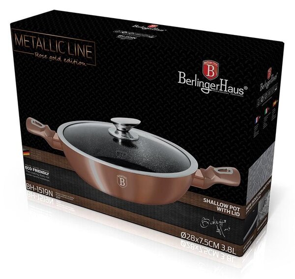 Berlinger Haus ROSE GOLD bevonatos SERPENYŐ 28 cm (szeletsütő) - INDUKCIÓS / BH-1519N /