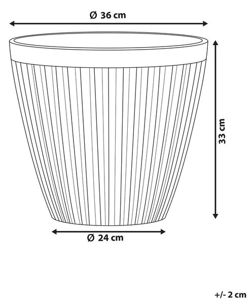 Virágcserép POKA 36 cm Tópszín