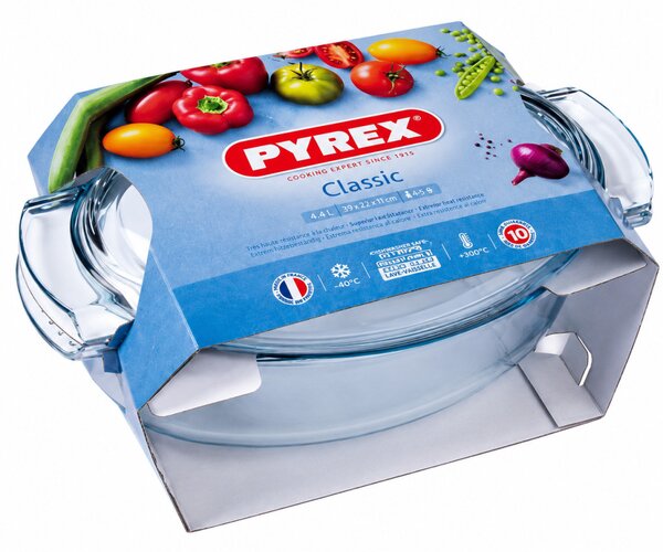 PYREX Ovális kacsasütő fedővel 5,8 L 39x22,5 cm áttetsző