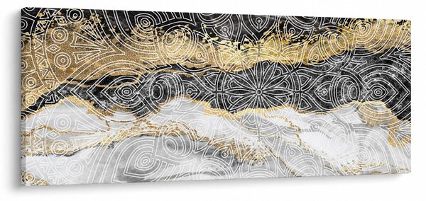 Kép - Mandala márványból (120x50 cm)
