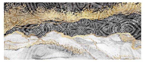 Kép - Mandala márványból (120x50 cm)