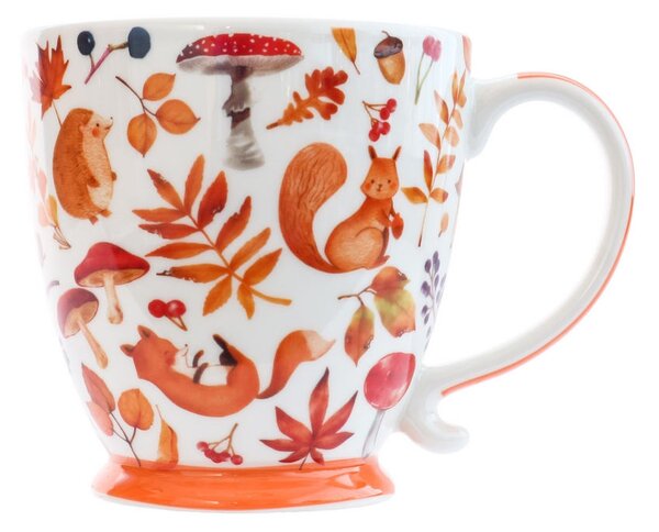 Porcelán bögre 45 cl talpas ŐSZI ERDŐ