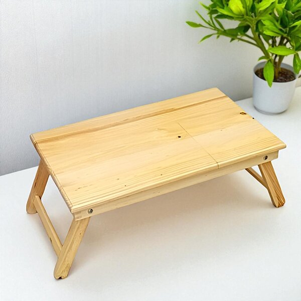 Multifunkcionális összecsukható reggeliző laptop asztal 23x55x34 cm natúr