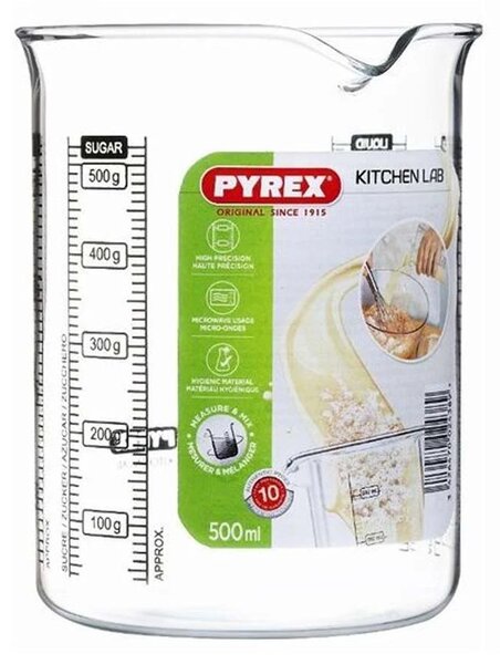 PYREX mércés pohár 0,5 l 10x12cm