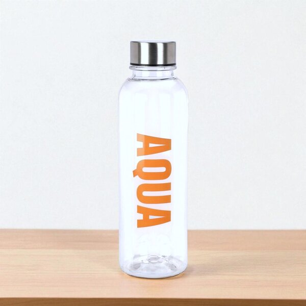 EXCELLENT HOUSWARE feliratos Aqua kulacs 500ml narancssárga színben 21,5x6,5 cm