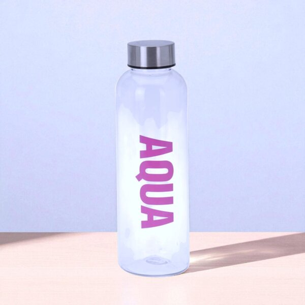 EXCELLENT HOUSWARE feliratos Aqua kulacs 500ml lila színben 21,5x6,5 cm
