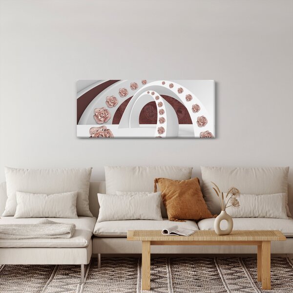 Kép - 3D ívek virágokkal (120x50 cm)