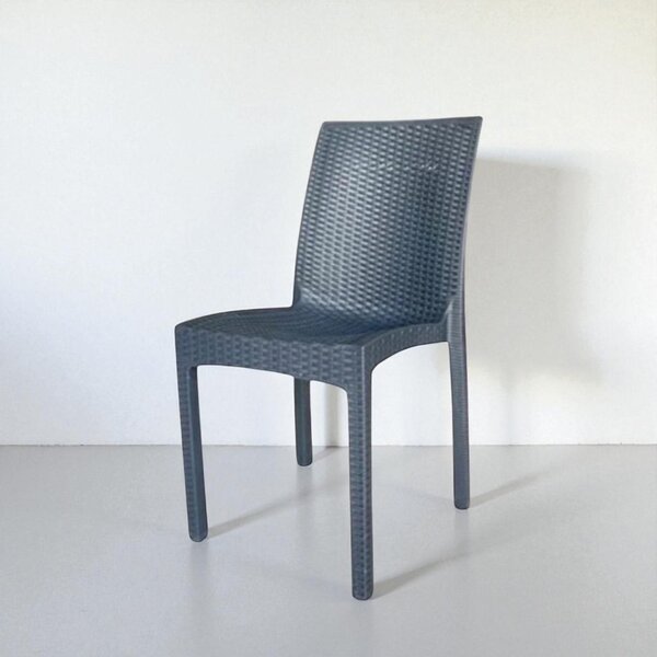 BAREL rattan szék antracit színben 87x44x44 cm