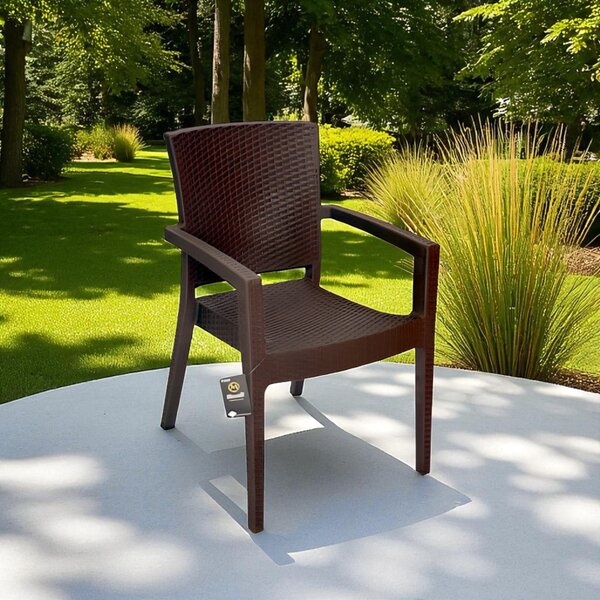 BARAW rattan karfás szék barna 88x59x59 cm
