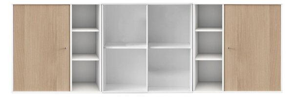 Fehér faliszekrény tölgyfából Hammel Mistral Kubus, 206 x 69 cm