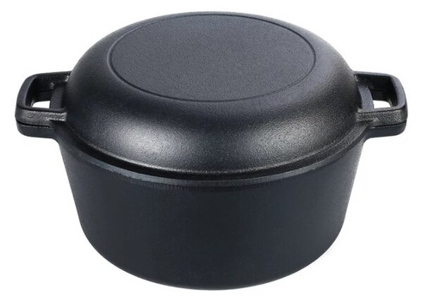 Öntöttvas 2in1 lábas, szeletsütő fedővel 26 cm 5L Perfect Home