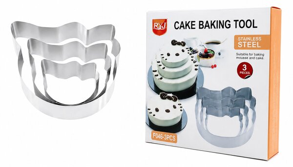 Cicás tortaforma 3 db