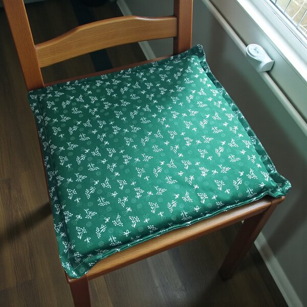 Konyhai pufi ülőpárna 38x38x4 cm zöld színben