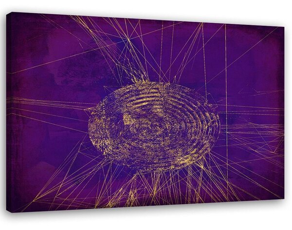 Gario Vászonkép Arany kör lila háttéren - Andrea Haase Méret: 60 x 40 cm