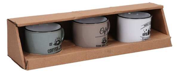 Coffee 3 db-os bögre készlet 100 ml