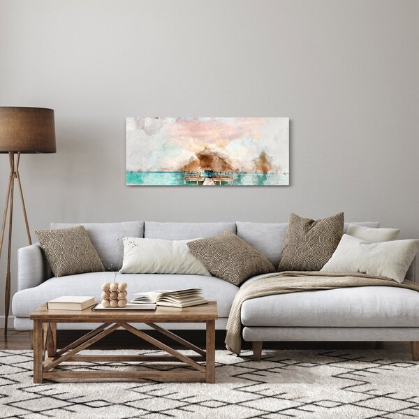 Kép - Maldív-szigetek, fa móló (120x50 cm)