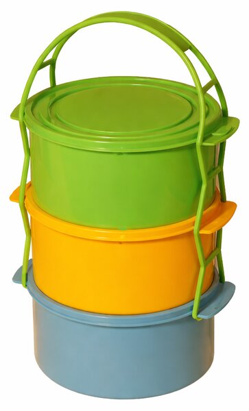Ételhordó 3x1 L színes