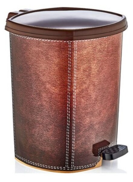Pedálos műanyag szemetes kivehető betéttel elegáns bőrhatású mintával 11 liter 26X29,5X34 cm