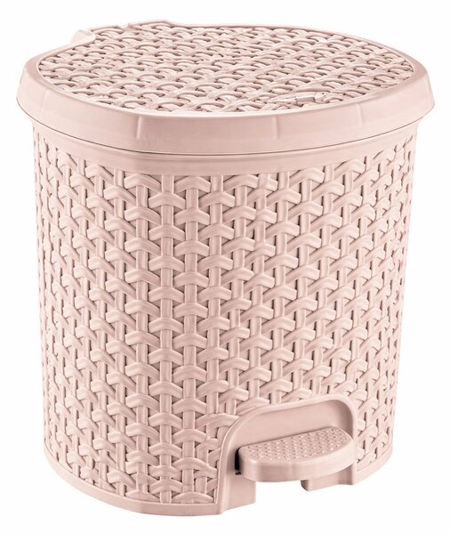 HOBBY LIFE szemetes rattan pedálos 3 L rózsaszín