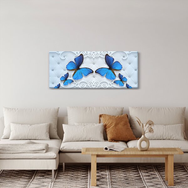 Kép - kék pillangók (120x50 cm)