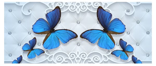 Kép - kék pillangók (120x50 cm)