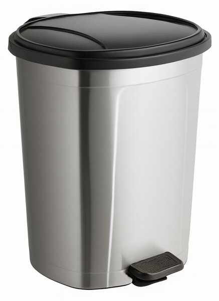 Pedálos szemetes 50 L 43x57x44 cm szürke