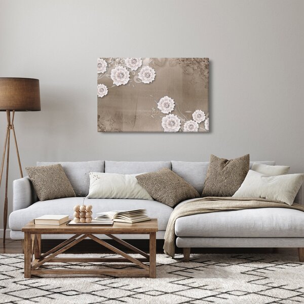 Kép - drapéria virágokkal (90x60 cm)