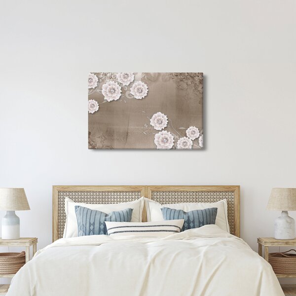 Kép - drapéria virágokkal (90x60 cm)
