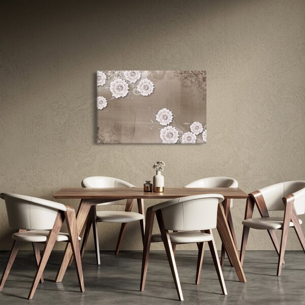 Kép - drapéria virágokkal (90x60 cm)