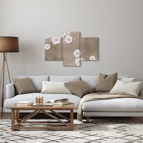 Kép - drapéria virágokkal (90x60 cm)