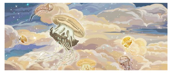 Kép - mennyei medúza (120x50 cm)