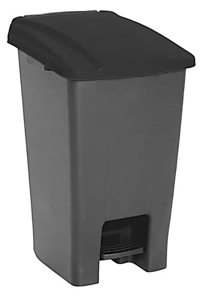 Pedálos szemetes 70 L 45,5x53x74,3 cm szürke-fekete