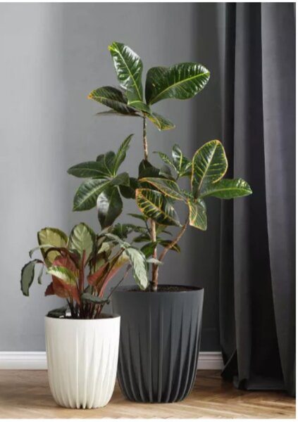 Lamela Mira Eco virágtartó 30 cm szürke műanyag
