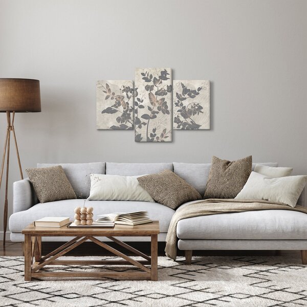 Kép - texturált levelek (90x60 cm)