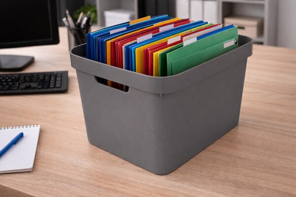 PRIME rendszerező 18 L 38x27x28 cm szürke